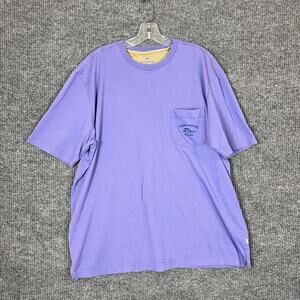 Tommy Bahama Relax Mens Crew Neck Tee Shirt Size XL Purple Short Sleeve Cotton